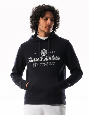 Sweat a Capuche Russell Athletic Mini Seal Homme Noir | EVHB-07652