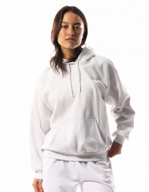 Sweat a Capuche Russell Athletic R Logo Femme Blanche | QVPH-42879