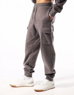 Track pants Russell Athletic Brooklyn Cargo Homme Grise Marron | IJWU-81627