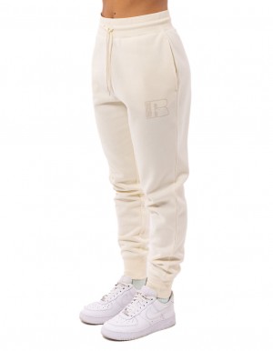 Track pants Russell Athletic Corp Inlay Logo Femme Blanche | RHWQ-16749