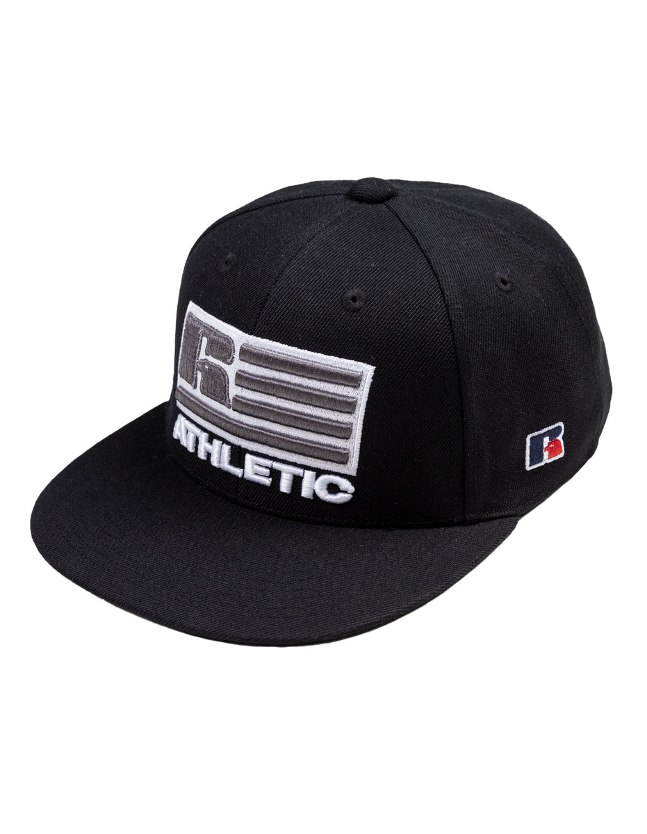 Casquettes Russell Athletic Patriot Logo Snap Back 3D Embroidered Accessories Noir | SRGU-09756