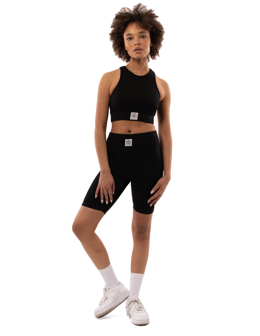 Debardeur Russell Athletic Deja Vu Ribbed Crop Femme Noir | RCAW-76498