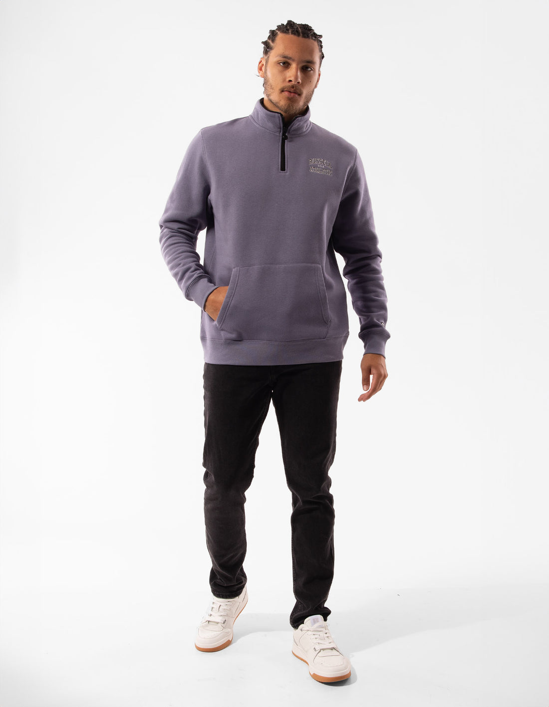 Huat Russell Athletic Arch 1/4 Zip Homme Violette | JQTI-01362