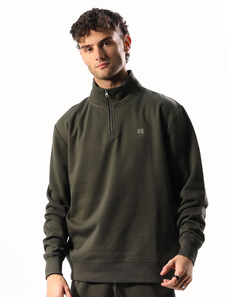 Huat Russell Athletic Brooklyn Quarter Zip Homme Vert Olive | XDWB-32095