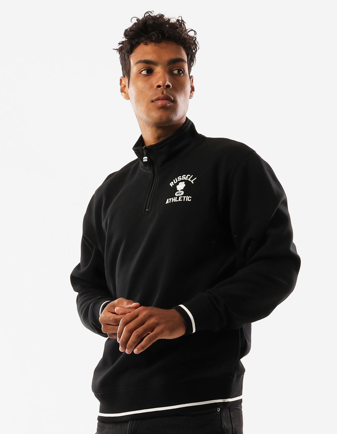 Huat Russell Athletic Lexington 1/4 Zip Homme Noir | LPRA-62159