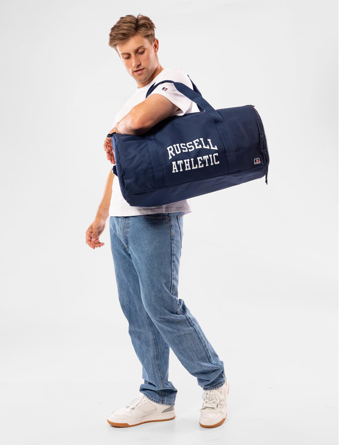 Sacs & Sacs à Dos Russell Athletic Arched Logo Barrel Accessories Bleu Marine | KRNA-31054