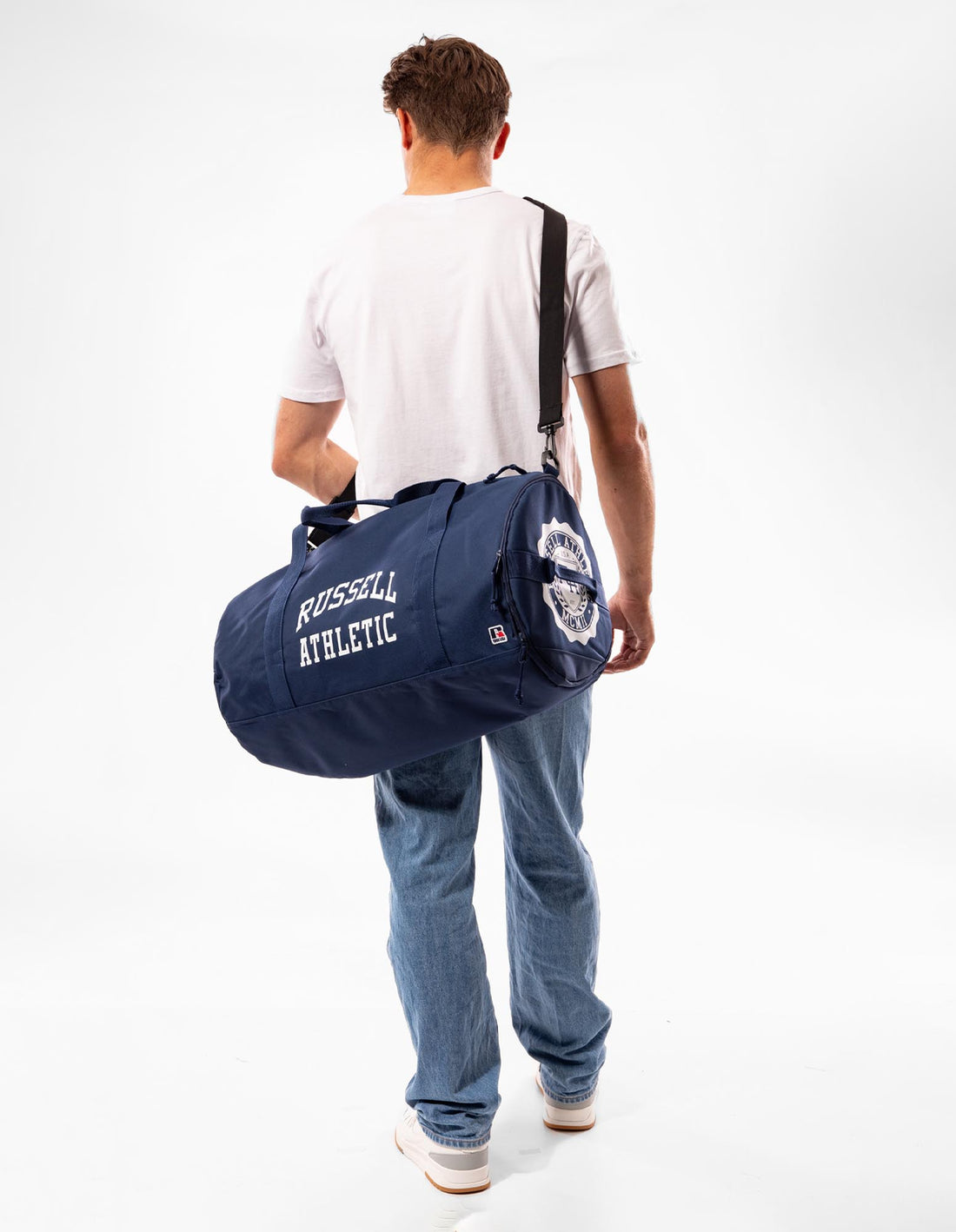 Sacs & Sacs à Dos Russell Athletic Arched Logo Barrel Accessories Bleu Marine | KRNA-31054