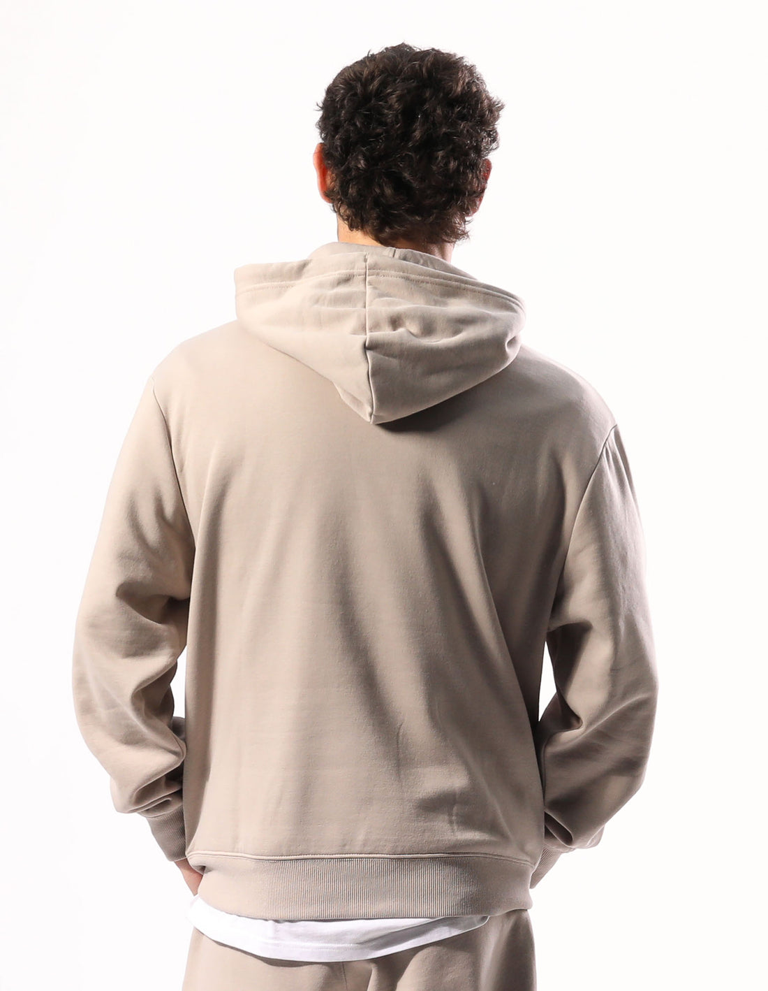 Sweat a Capuche Russell Athletic Brooklyn Homme Beige | MSUB-16854