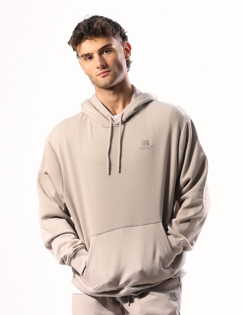 Sweat a Capuche Russell Athletic Brooklyn Homme Beige | MSUB-16854