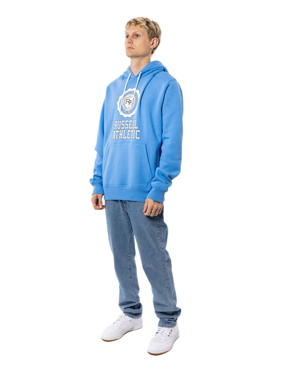 Sweat a Capuche Russell Athletic Collegiate Homme Bleu | GFUL-52419