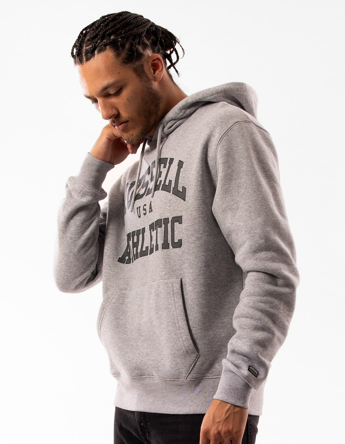 Sweat a Capuche Russell Athletic Houston Homme Grise | OTDY-43672