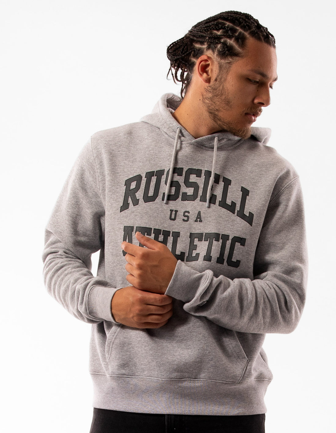 Sweat a Capuche Russell Athletic Houston Homme Grise | OTDY-43672