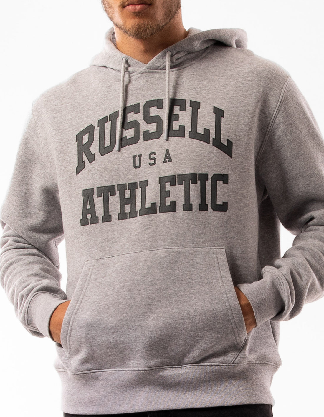 Sweat a Capuche Russell Athletic Houston Homme Grise | OTDY-43672