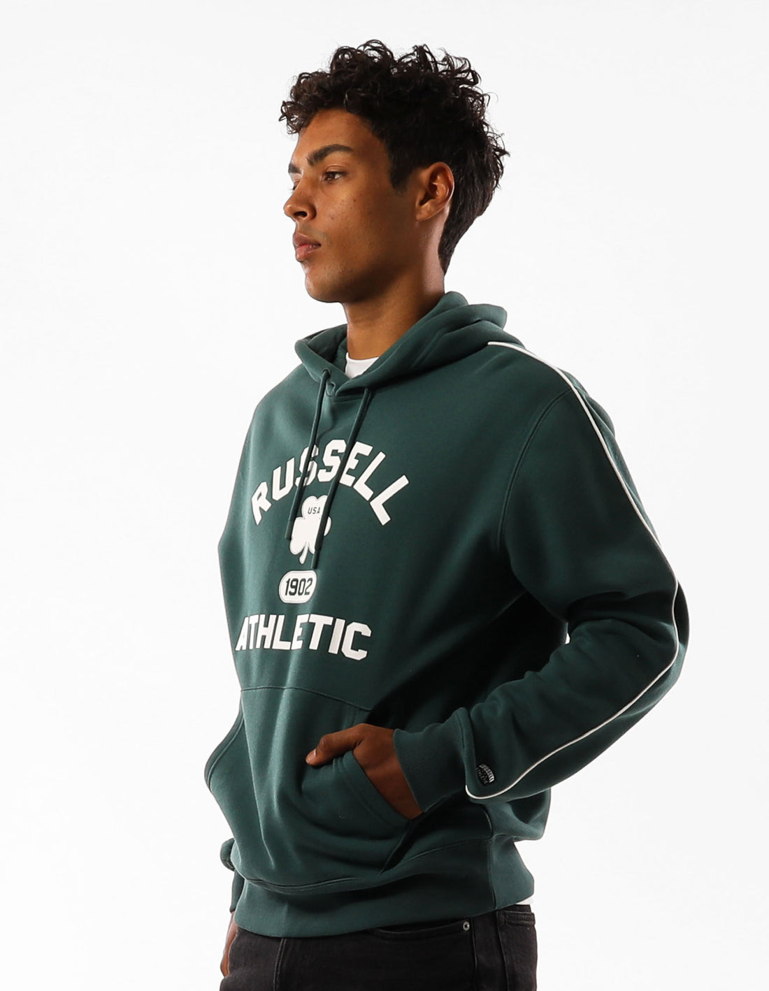 Sweat a Capuche Russell Athletic Lexington Homme Vert | ZWCT-13024