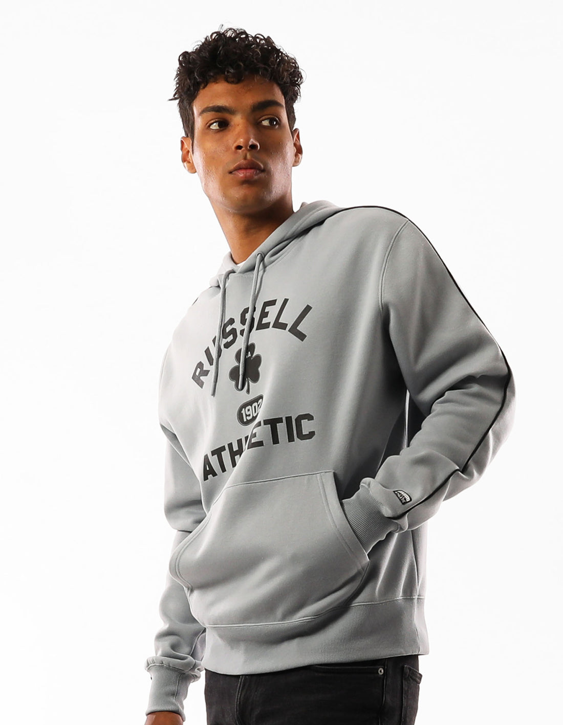 Sweat a Capuche Russell Athletic Lexington Homme Grise | SNEL-73052