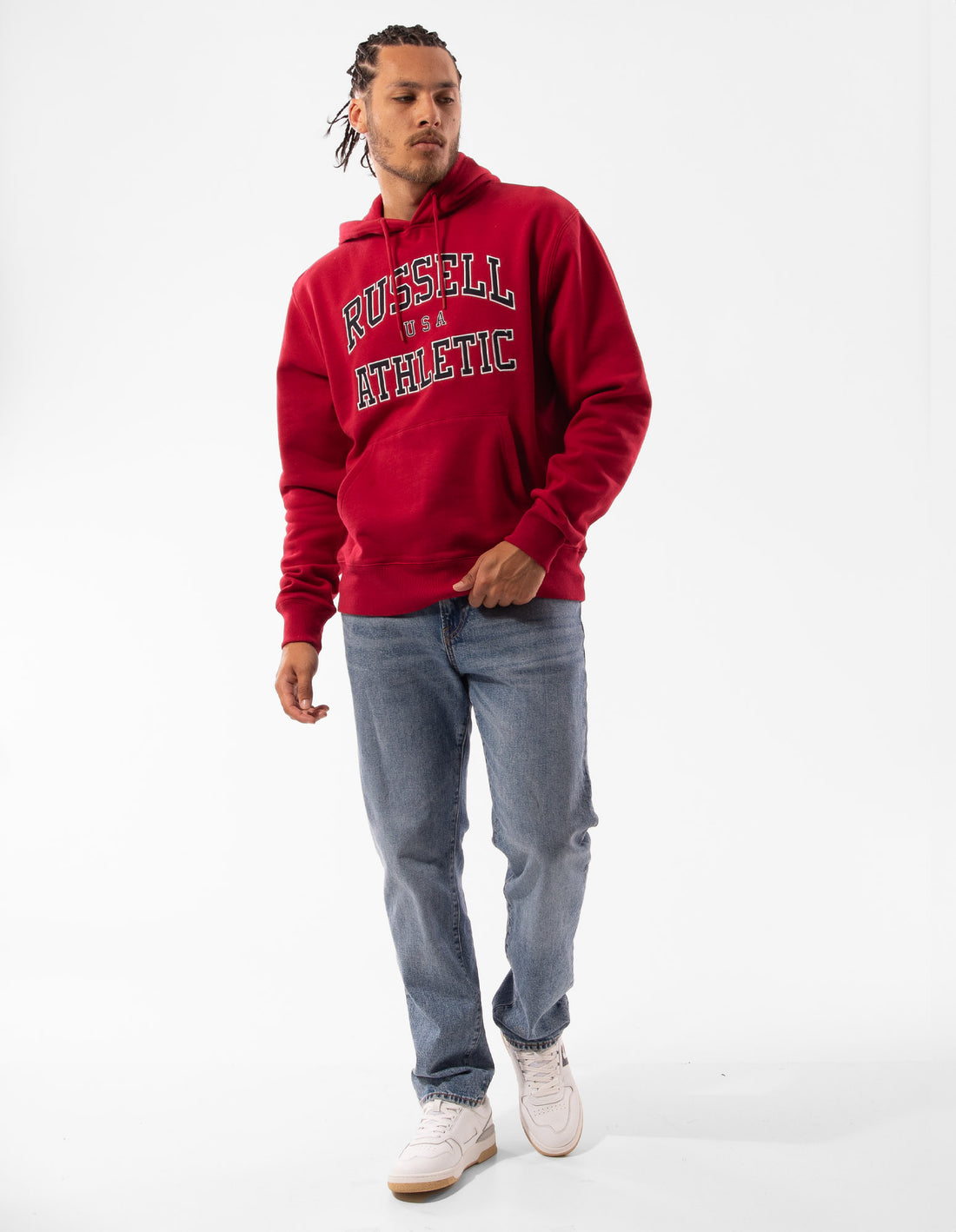 Sweat a Capuche Russell Athletic Mercer Homme Rose | HNQU-31786