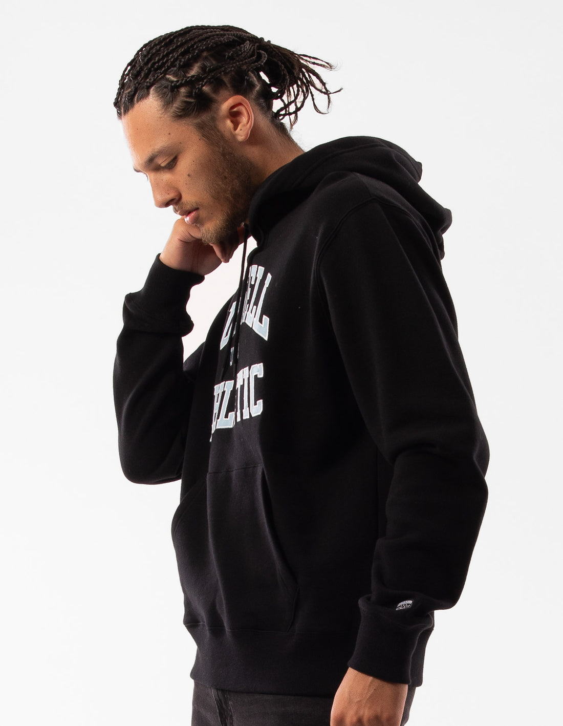 Sweat a Capuche Russell Athletic Mercer Homme Noir | UFPM-82465