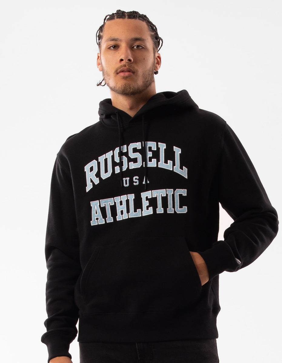 Sweat a Capuche Russell Athletic Mercer Homme Noir | UFPM-82465