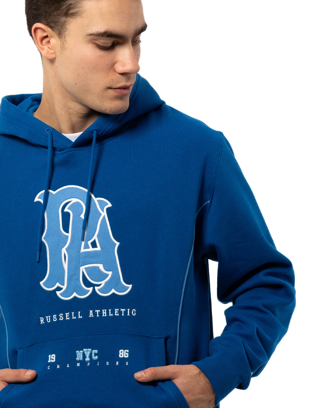 Sweat a Capuche Russell Athletic Midfielder Homme Bleu | DVSK-89054