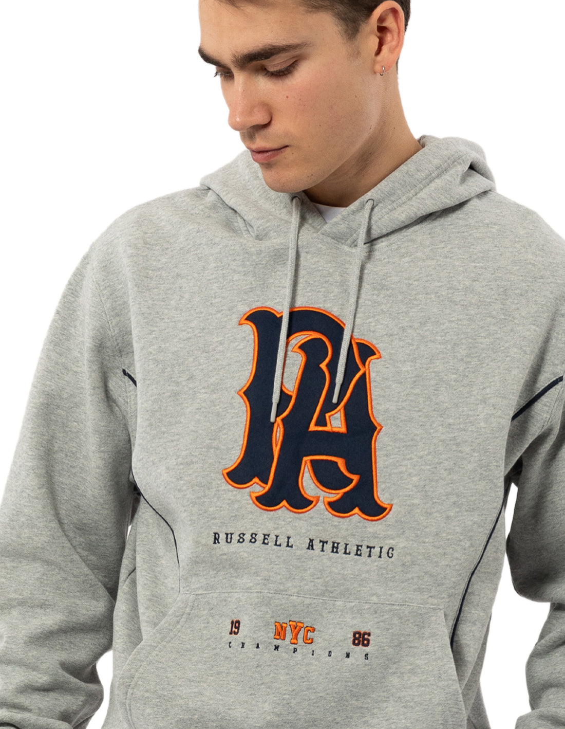 Sweat a Capuche Russell Athletic Midfielder Homme Grise | XHLW-01568