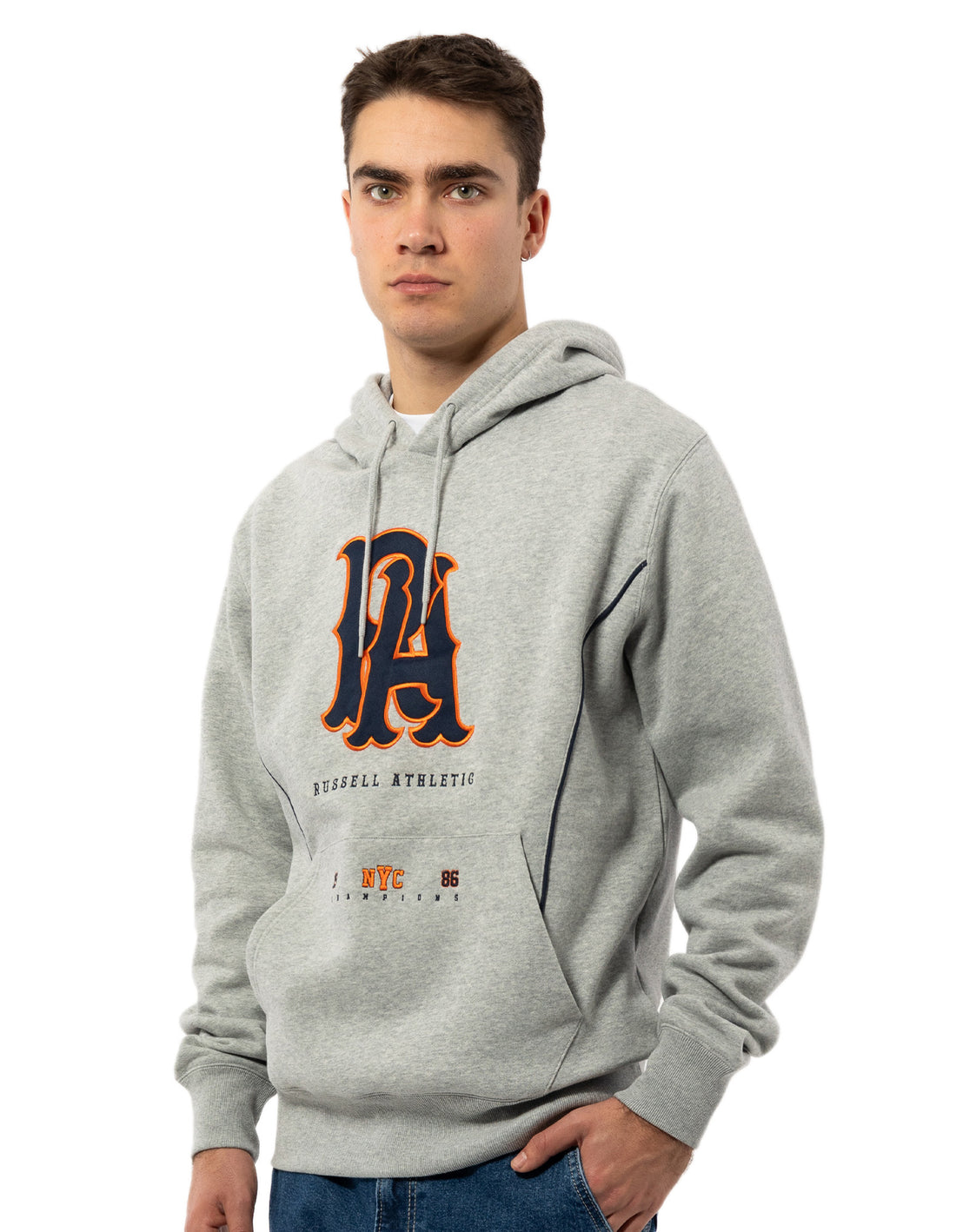 Sweat a Capuche Russell Athletic Midfielder Homme Grise | XHLW-01568