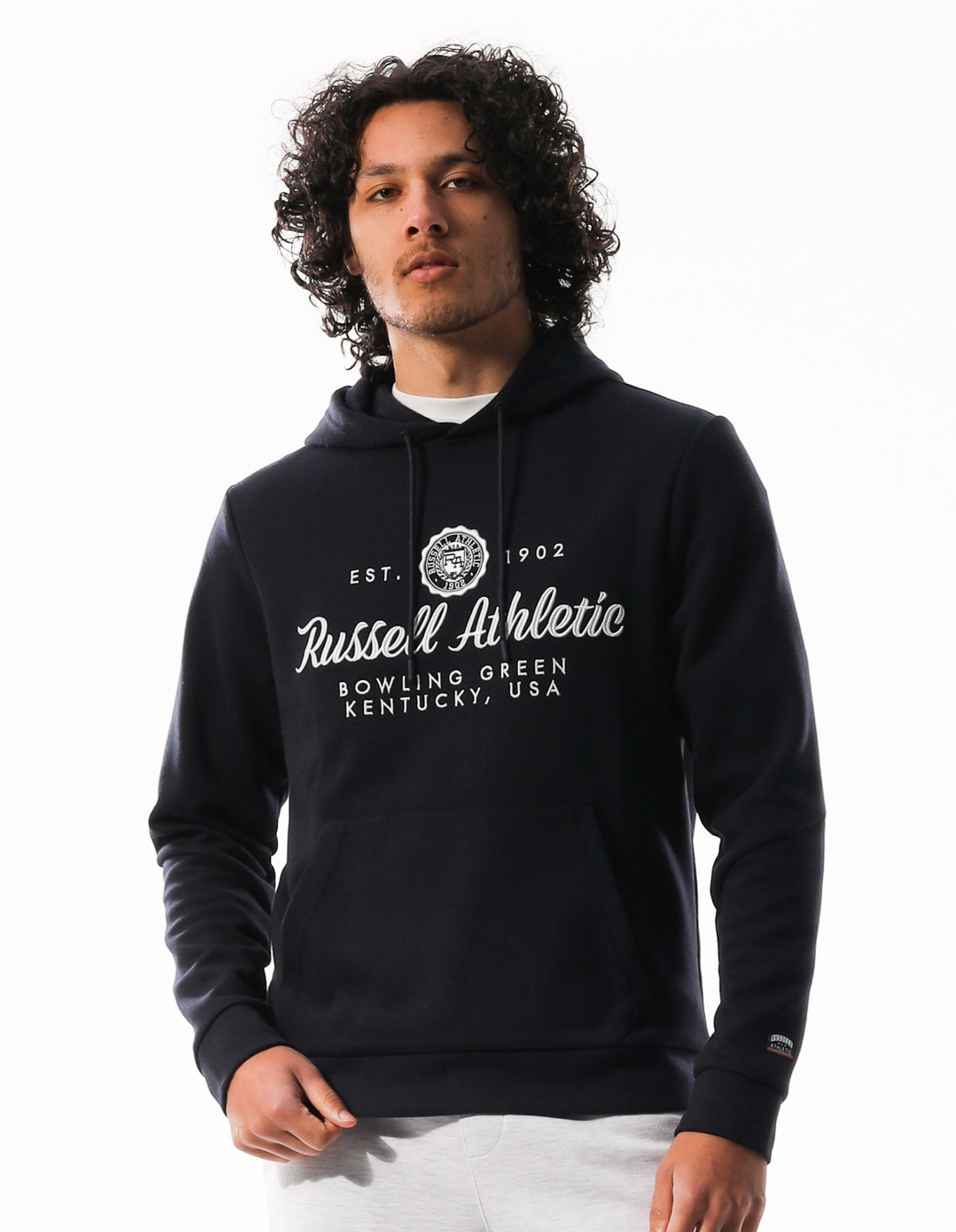 Sweat a Capuche Russell Athletic Mini Seal Homme Noir | EVHB-07652