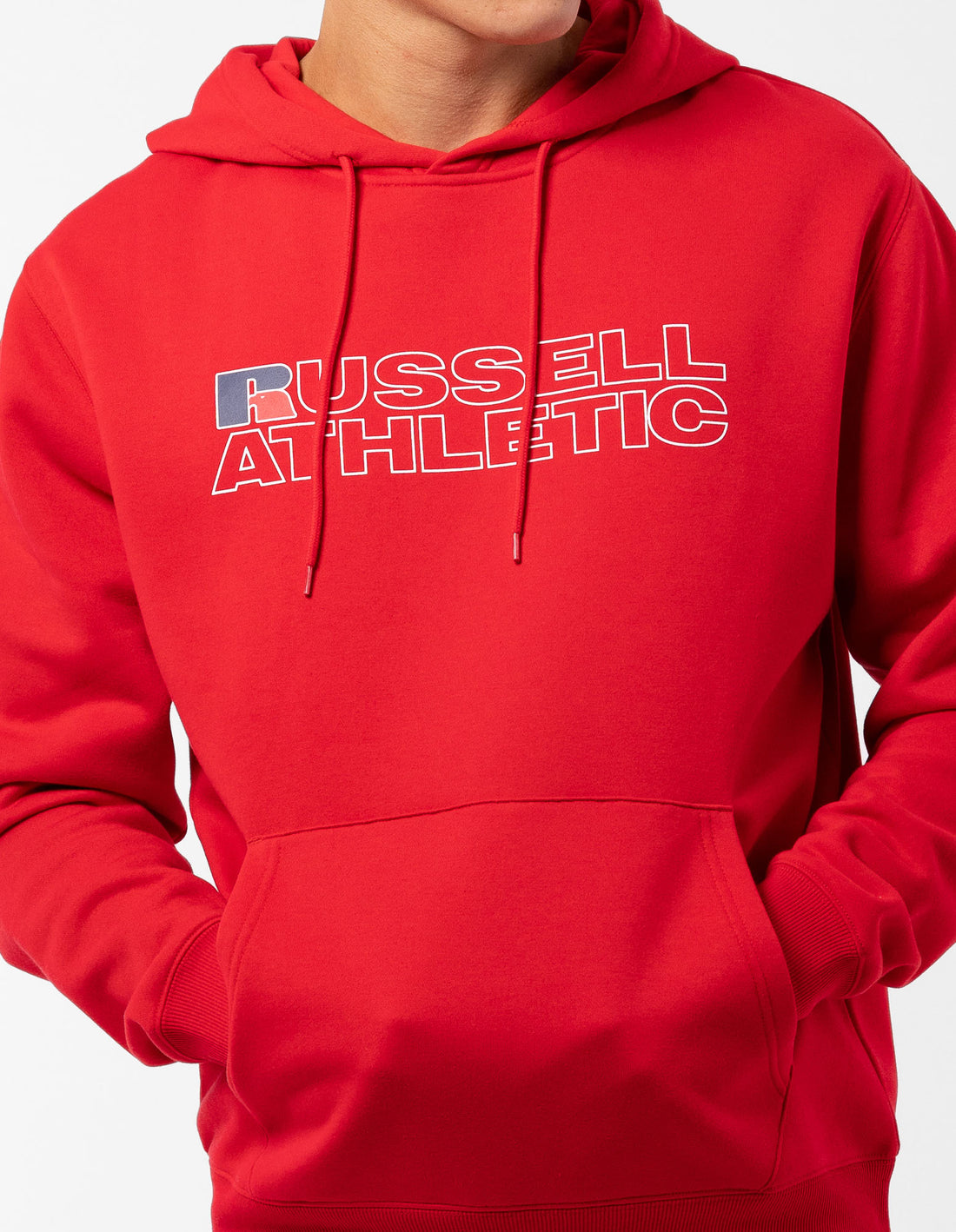 Sweat a Capuche Russell Athletic Modern Logo Homme Rouge | ZQAE-32059