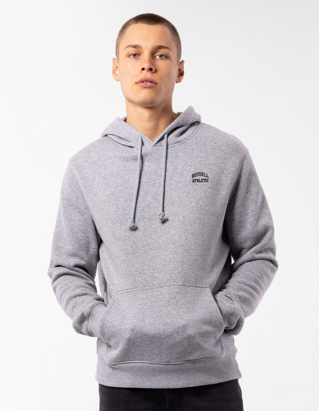 Sweat a Capuche Russell Athletic Originals Small Arch Homme Grise | MBXP-28653