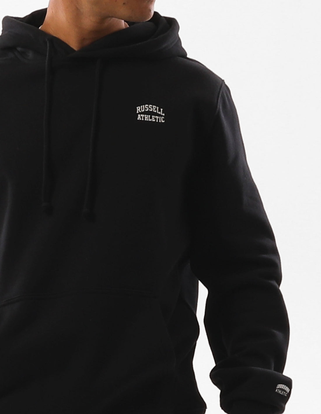 Sweat a Capuche Russell Athletic Originals Small Arch Homme Noir | YGPT-58724