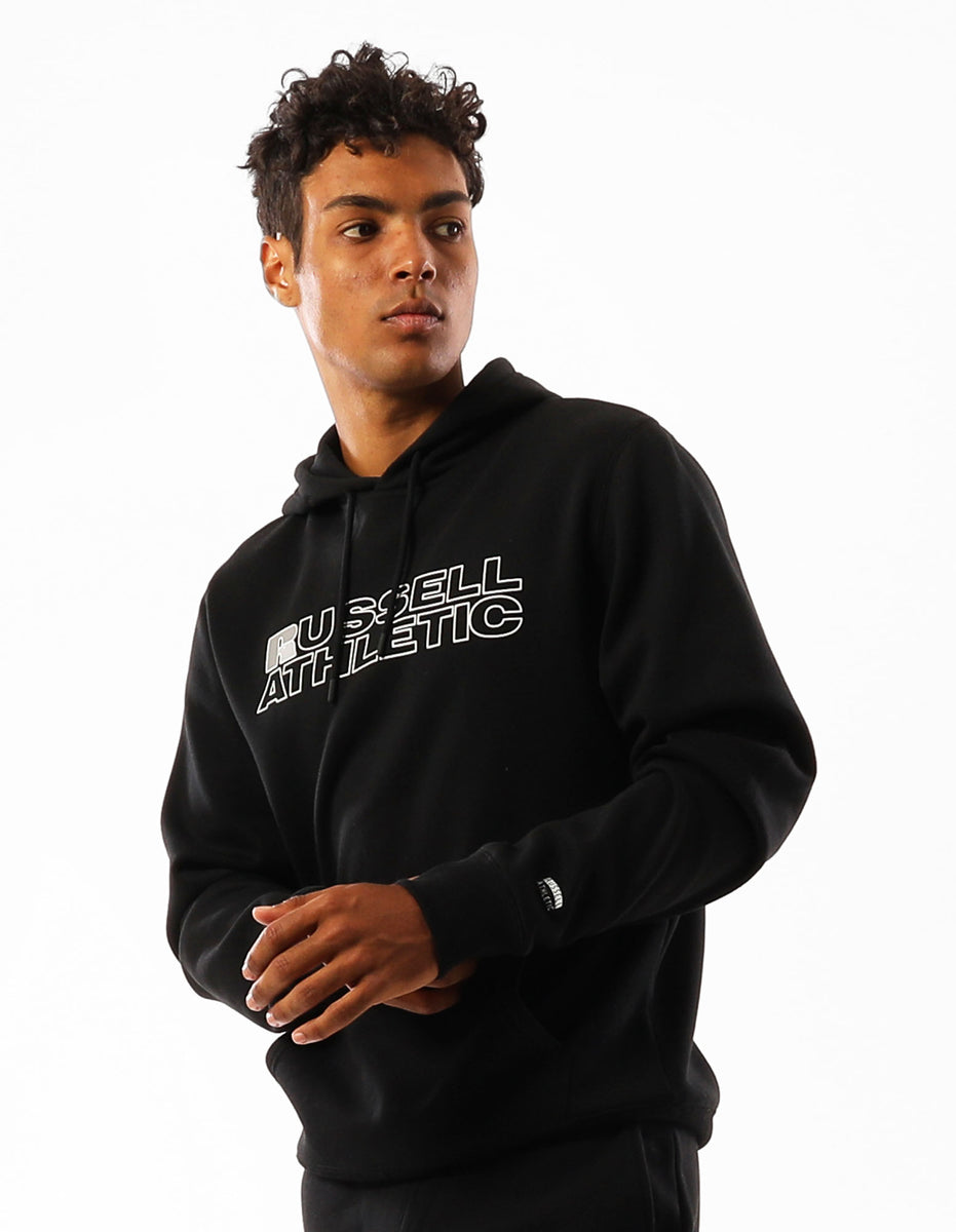 Sweat a Capuche Russell Athletic Original Modern Logo Homme Noir | SENP-57063