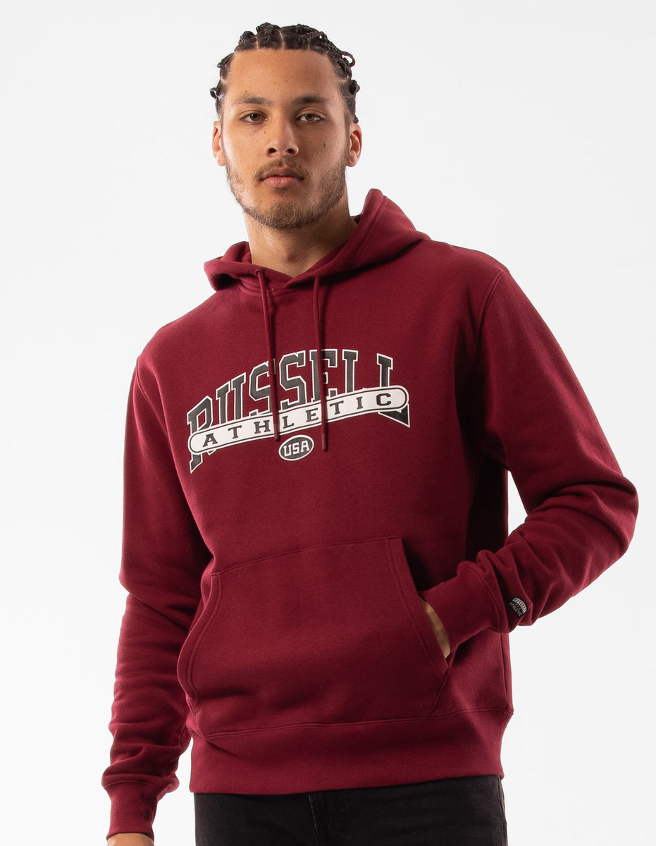 Sweat a Capuche Russell Athletic Vortex Homme Bordeaux | PHKJ-04691