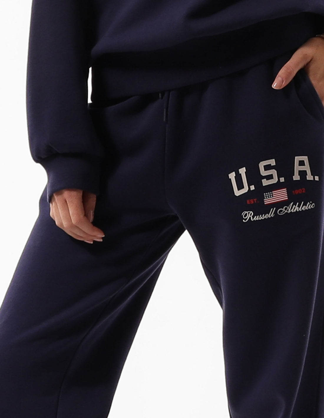 Track pants Russell Athletic 1902 Baggy Femme Bleu | NZXJ-38176