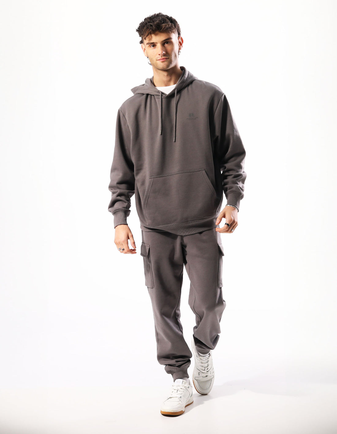 Track pants Russell Athletic Brooklyn Cargo Homme Grise Marron | IJWU-81627