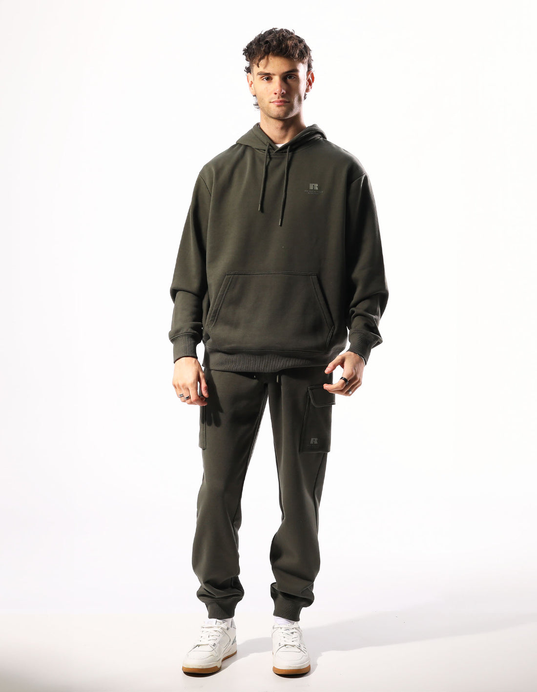 Track pants Russell Athletic Brooklyn Cargo Homme Vert Olive | XMNP-47591