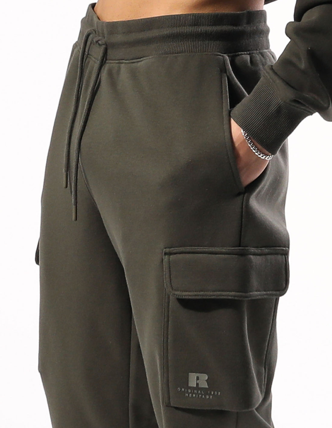 Track pants Russell Athletic Brooklyn Cargo Homme Vert Olive | XMNP-47591