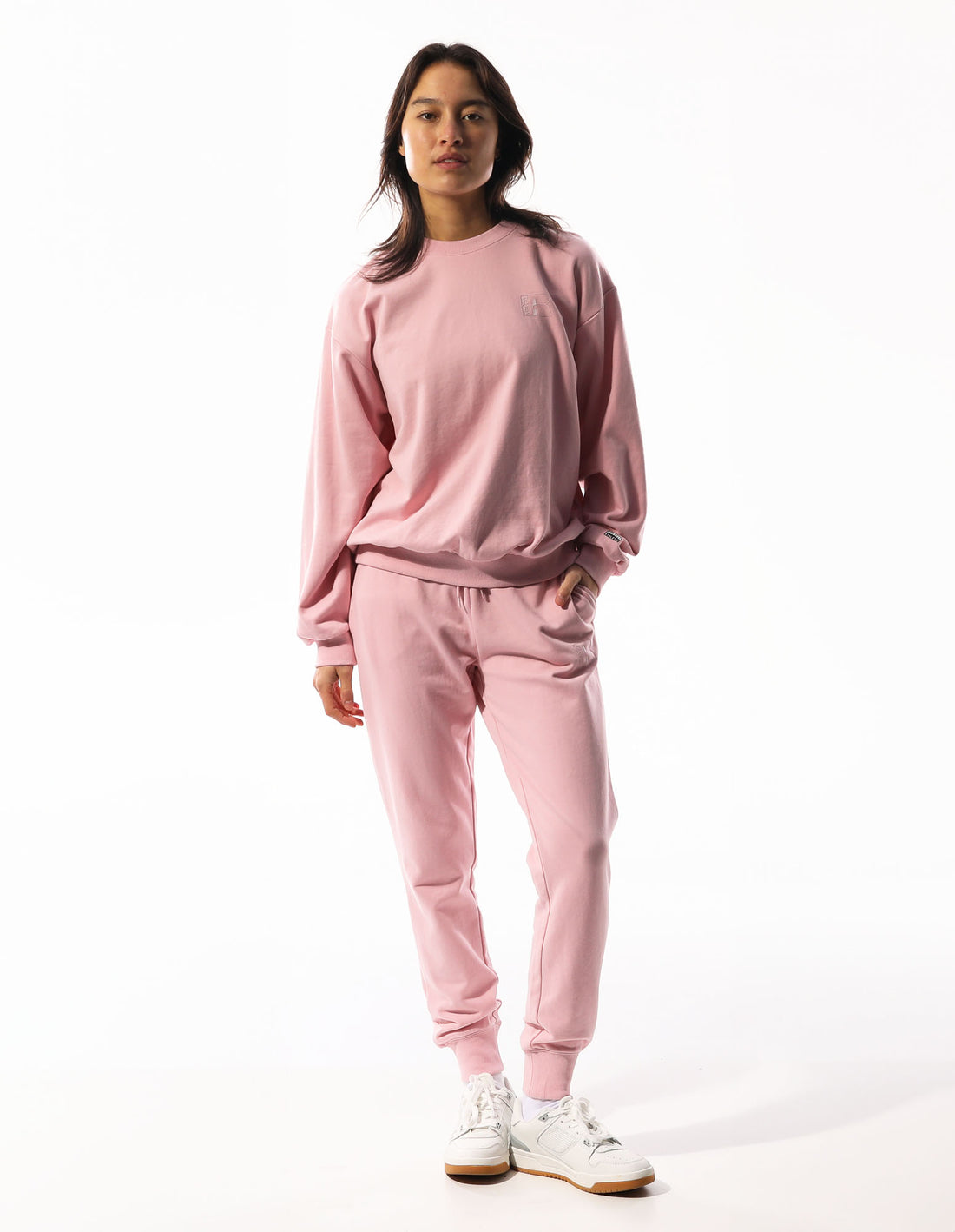 Track pants Russell Athletic Inlay Logo Unbrushed Femme Rose | VEYR-07941