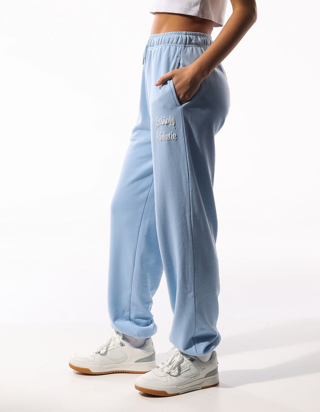 Track pants Russell Athletic Maplewood Baggy Femme Bleu | FTER-74310