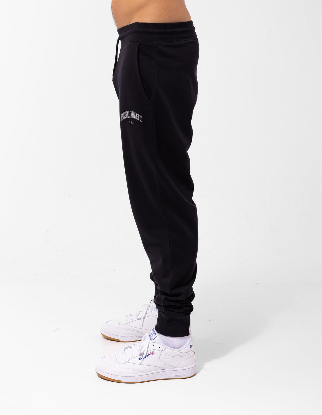 Track pants Russell Athletic Originals Big Arch Unbrushed Cuffed Homme Noir | DHOE-16793