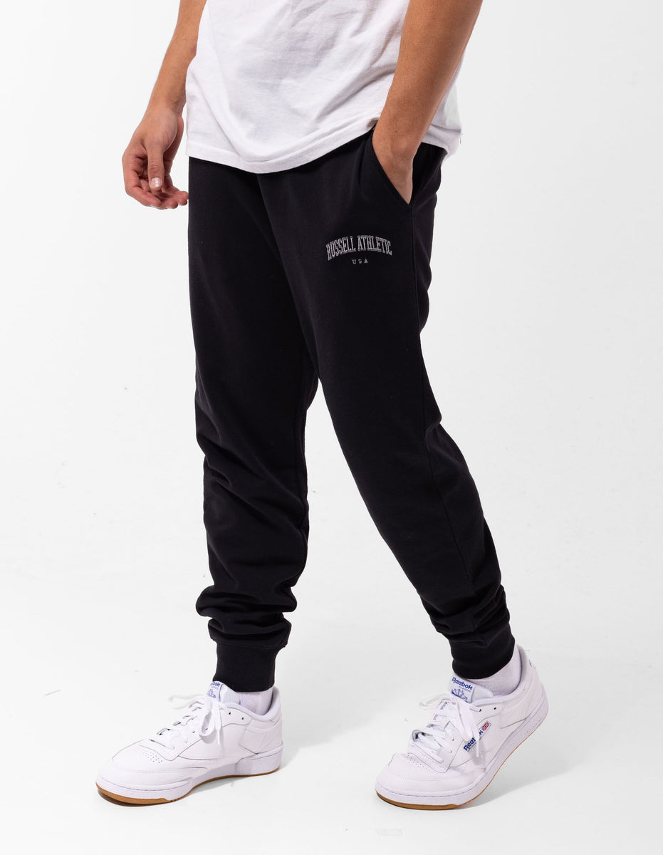 Track pants Russell Athletic Originals Big Arch Unbrushed Cuffed Homme Noir | DHOE-16793