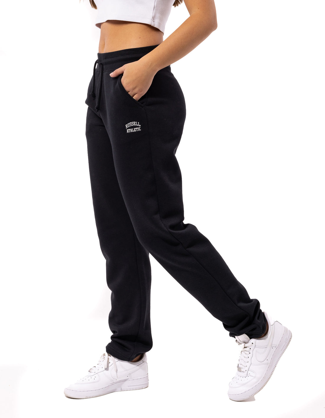 Track pants Russell Athletic Originals Small Arch Open Leg Femme Noir | KHWQ-48639