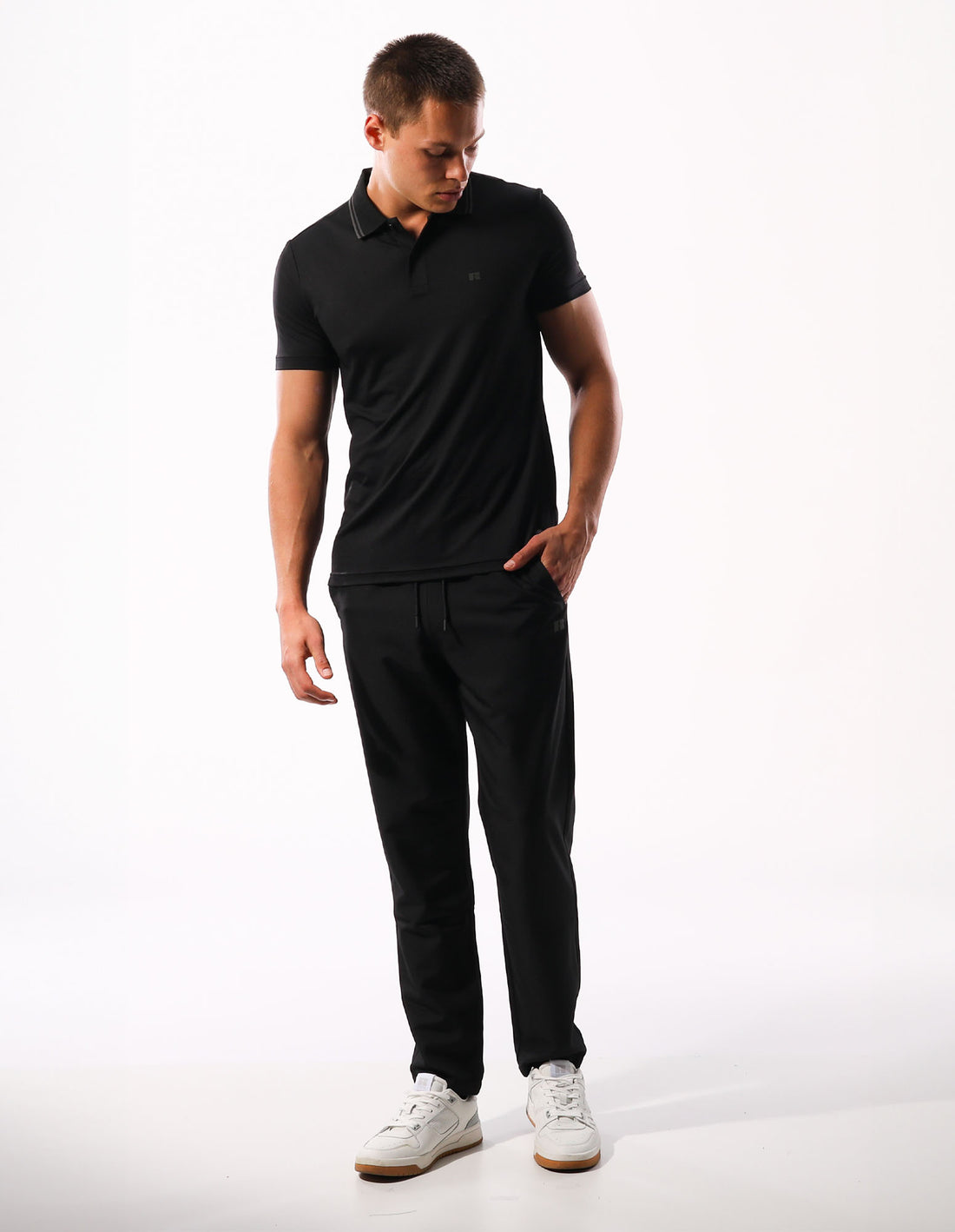 Track pants Russell Athletic R Logo Active Stretch Homme Noir | BQZC-97613