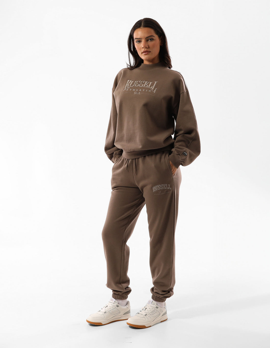 Track pants Russell Athletic Tribeca Semi Baggy Femme Beige | FKMI-18426